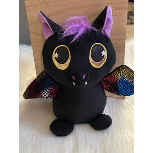 BMI  Stuffed Black Bat Plush Toy  Animal Plush Big Eyes Toy Used